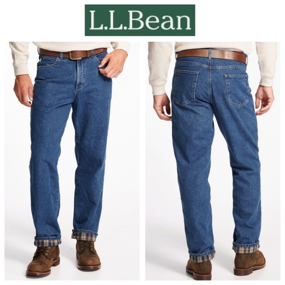 L.L. Bean Other - LL Bean Double L jeans flannel-lined relax fit 34